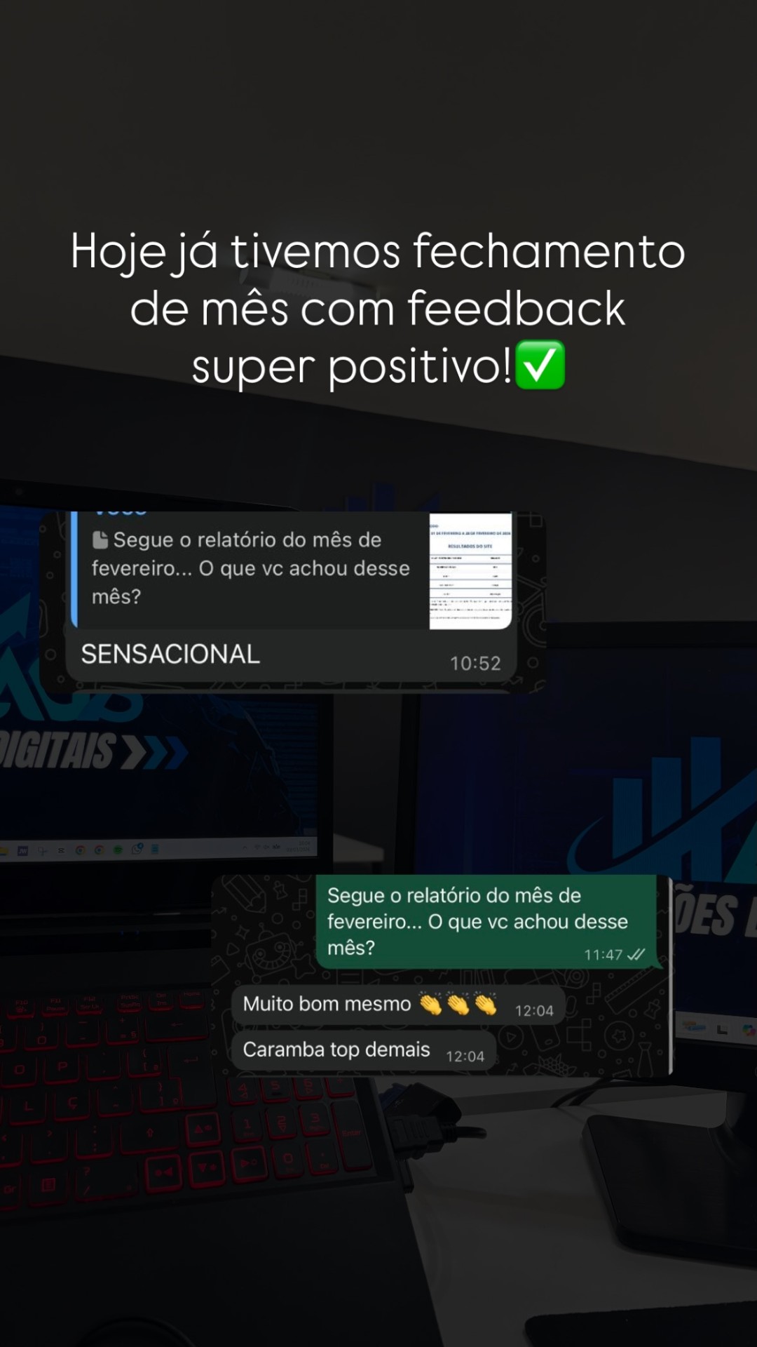 Fechamento de mês em fevereiro — Sensacional
